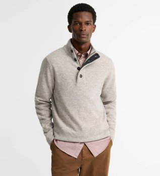Jersey Essential con coderas de piel gris
