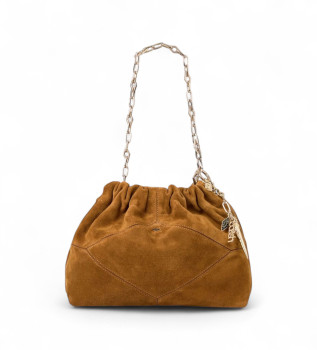 Sac  main en cuir marron June