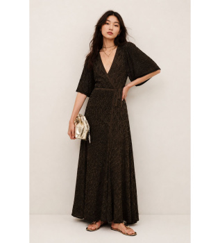 Vestido Midi Weena marrón