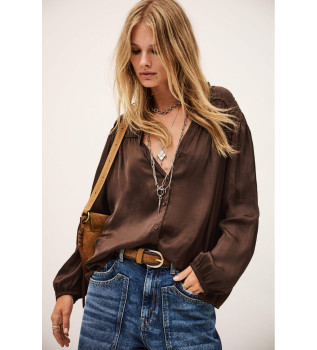 Camisa Cessia castanha