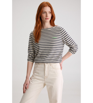 Gerhi T-shirt 
white, black stripes