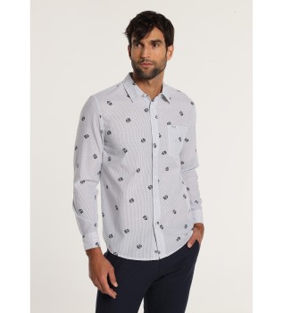 BENDORFF - Niebieska koszula z długim rękawem i nadrukiem w paski