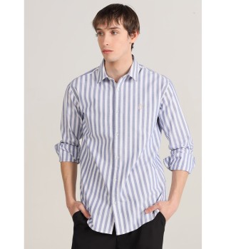 Camicia a maniche lunghe Oxford blu