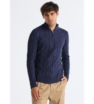 Pull tricot navy eights