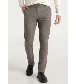 Pantalon chino slim Dobby gris
