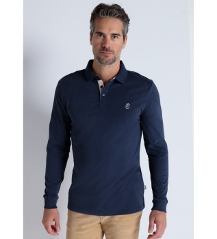 BENDORFF - Basic langrmet poloshirt navy