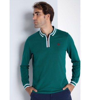 Langarm-Poloshirt mit Reiverschluss