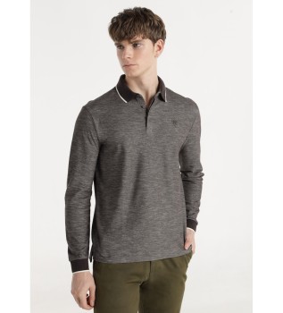 Kontrastreiches graues Poloshirt