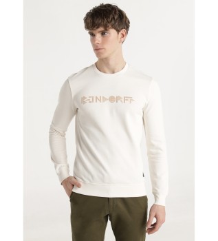 Sudadera Grfica Lineal beige