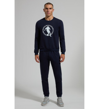 Sporty st med rundt logo i navy