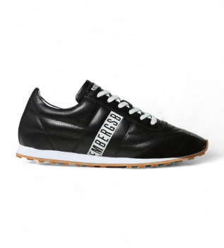 Leder Turnschuhe Football schwarz