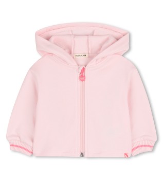Roze vest met capuchon