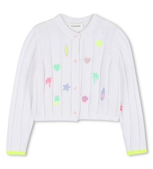 Chaqueta de punto blanco