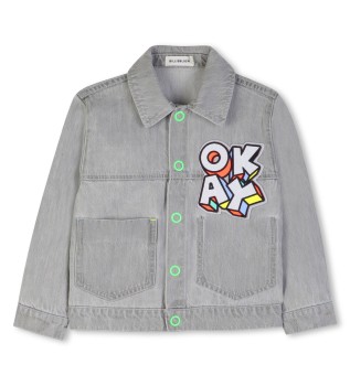 Grå denimjakke