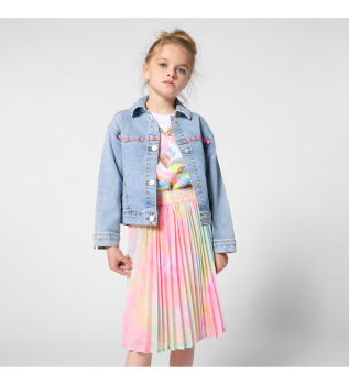 Różowa plisowana spódnica