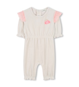 Tuta in velluto a coste beige