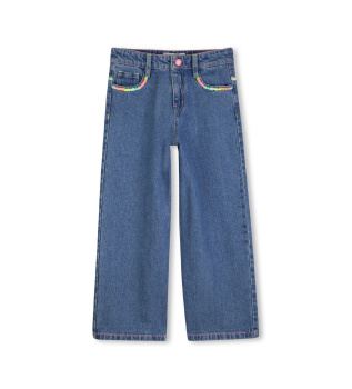 Jeans blu ricamati