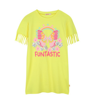 Robe  imprim graphique jaune