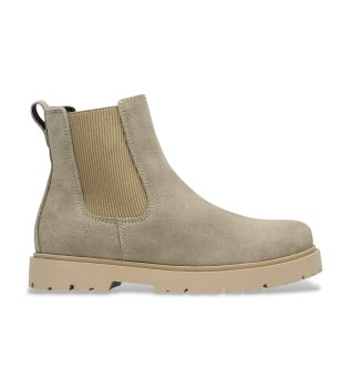 Highwood læderstøvletter (smal pasform) beige
