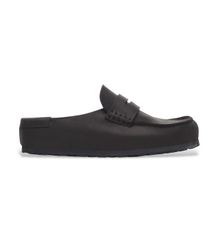 Naples Wrapped Leather Moccasins black