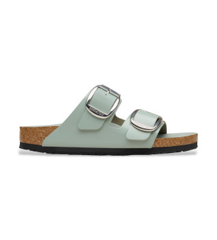 Arizona Big Buckle Leather Sandals green