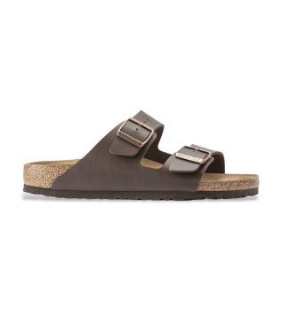 Sandales en Cuir Arizona Birko Flor (Coupe Étroite) marron