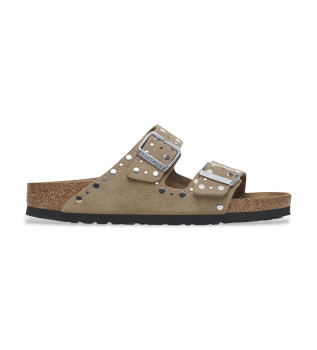 Leather Sandals Arizona Rivet brown