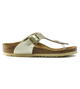 Sandaler Gizeh Birko-Flor smala sandaler i guldmetallic