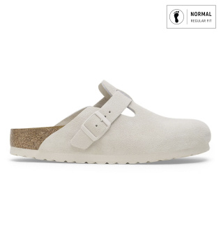 Læder Boston træsko (Normal pasform) beige
