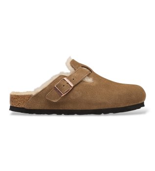 Zuecos de Piel Boston Shearling (Ajuste Estrecho) marrón