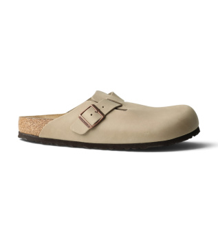Zuecos de Piel Boston Soft (Ajuste Estrecho) beige