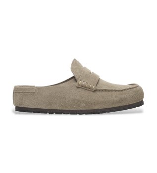 Sabots en Cuir Naples Wrapped (Coupe Étroite) taupe