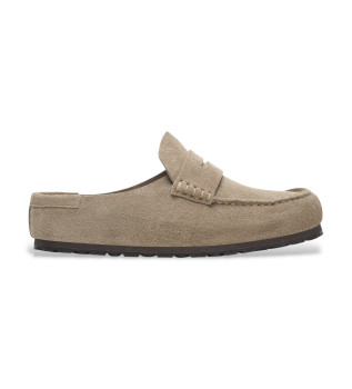 Naples Wrapped Leather Clogs taupe