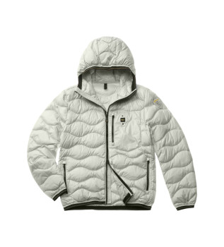 Ondas Wave zielony płaszcz z piór