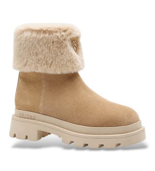 Kimmel 10 beige leather ankle boots