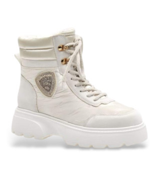 Botines de piel Laarzen blanco