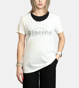 T-shirt Graham branca com brilhantes