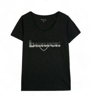 T-shirt dgrad  paillettes noires