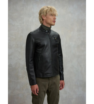 Giacca in pelle nera Ripley