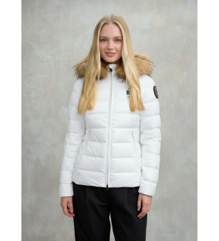 Arcadia hvid stribet jakke arcadia hvid