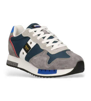 Sneakers in pelle grigia Queens01