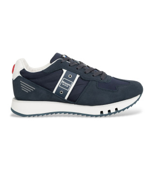 Leder Turnschuhe Tokyo01 navy