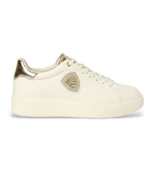 Leather Sneakers Venus white, gold