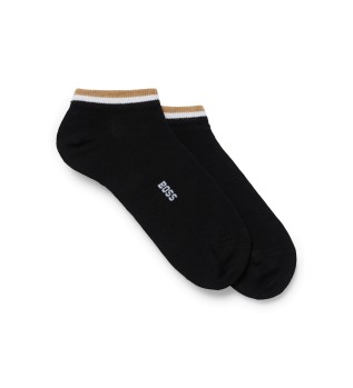 Lot de 2 paires de chaussettes  rayures noires