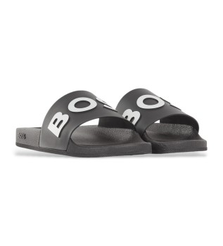 Flip flops med logoprg Sort