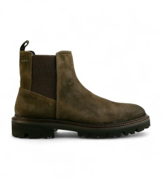 Skórzane buty do kostki Chelsea Julyo zielone