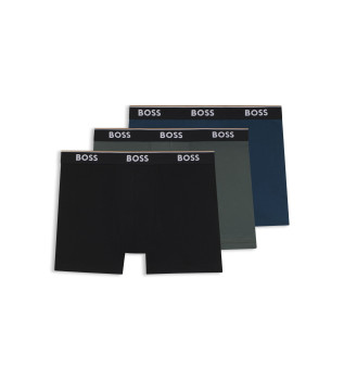 Set 3 Boxer Power 969 nero, verde, grigio
