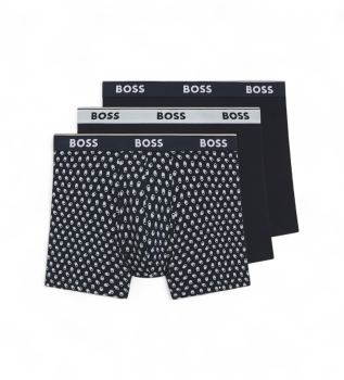 Set 3 Boxershorts Des Marineblau