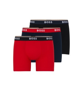 Pack 3 B xers Power rosso, nero, blu navy