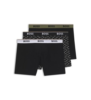 Set 3 Svarta enf�rgade boxershorts